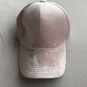 ASOS Velvet Blush Pink Cap